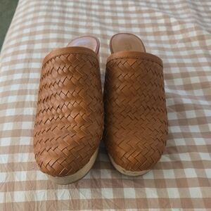 MADEWELL Woven Brown Slip-On Clogs